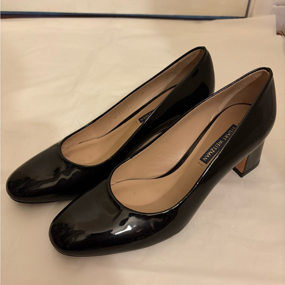 STUART WEITZMAN black patent leather heels